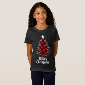 バッファロープレイドクリスマスツリー Tシャツ (正面フル)