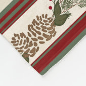 バッファロープレイドクリスマスパインツリーズディアー〔雄ジカの〕枝角 フリースブランケット (角)