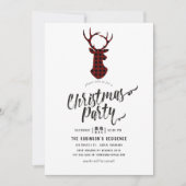 バッファロープレイドクリスマスパーティー 招待状 (正面)
