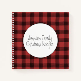 バッファロープレイドクリスマスファミリーレシピノート ノートブック
