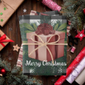 バッファロープレイドクリスマスプレゼント |赤 ラッピングペーパーシート