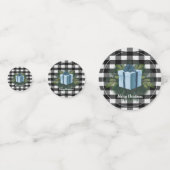 バッファロープレイドクリスマスプレゼント |青 コンフェッティ (正面)