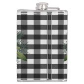 バッファロープレイドクリスマスプレゼント |青 フラスク (裏面)