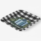 バッファロープレイドクリスマスプレゼント |青 ペーパープレート (傾斜あり)