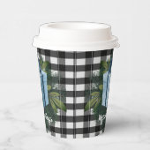 バッファロープレイドクリスマスプレゼント |青 紙コップ (右)