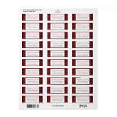 バッファロープレイドクリスマス差出人住所ラベル ラベル (フルシート)