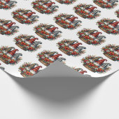 バッファロープレイドクリスマス格言 ラッピングペーパー (角)