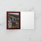 バッファロープレイドゴールデンディアーホリデーフォトカード シーズンカード (内部)