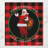 バッファロープレイドサンタハローワインラベル ワインラベル (シングルラベル)