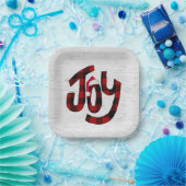 バッファロープレイドジョイオンホワイト樺の木 ペーパープレート (パーティー)