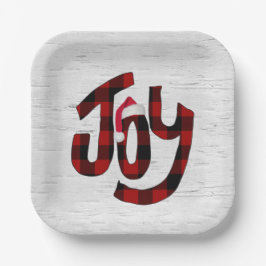 バッファロープレイドジョイオンホワイト樺の木 ペーパープレート