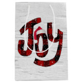 バッファロープレイドジョイオンホワイト樺の木 ミディアムペーパーバッグ (正面)