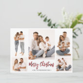 バッファロープレイドスクリプト5 Photo Collageクリスマス シーズンカード (スタンド正面)