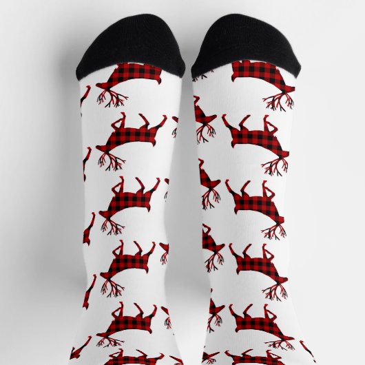 バッファロープレイドスタグトナディエ ソックス (上部)