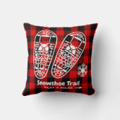 バッファロープレイドスノーシューズ素朴キャビンデコール クッション (裏面)