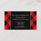 バッファロープレイドチェックエグゼクティブコーチカスタムカラー 名刺 (正面)