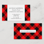 バッファロープレイドチェックエグゼクティブコーチカスタムカラー 名刺 (正面/裏面)