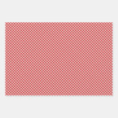 バッファロープレイドチェック赤白 ラッピングペーパーシート (正面3)