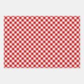 バッファロープレイドチェック赤白 ラッピングペーパーシート (正面2)