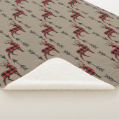 バッファロープレイドディアーオンタン シェルパブランケット (3/4)