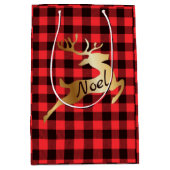 バッファロープレイドディアー抱き枕 ミディアムペーパーバッグ (正面)