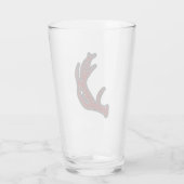 バッファロープレイドディアー〔雄ジカの〕枝角スクラップブックモチーフ タンブラーグラス (裏面)