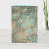 バッファロープレイドトナカイ雪片の折り畳みカード 案内状 (裏面)