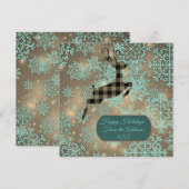 バッファロープレイドトナディアスノーフレークスフラットカード 案内状 (正面/裏面)