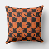 バッファロープレイドハロウィーン装飾用クッション クッション (裏面)