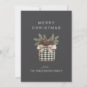 バッファロープレイドバスケット ミニマルフォト グレー シーズンカード (正面)