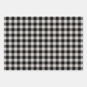 バッファロープレイドパターンセットホリデークリスマス ラッピングペーパーシート (正面3)