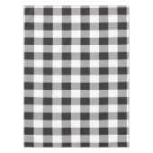バッファロープレイドパターンブラックアンドホワイトファームハウス テーブルクロス (正面)