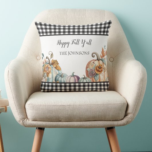 バッファロープレイドパンプキンス秋 クッション