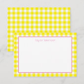 バッファロープレイドパーソナライズされたノートカード サンキューカード (正面/裏面)