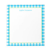 バッファロープレイドパーソナライズされたメモ帳 ノートパッド (正面)