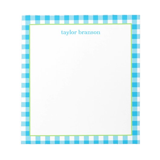 バッファロープレイドパーソナライズされたメモ帳 ノートパッド (正面)