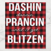 バッファロープレイドパーティーワインボトルラベル ワインラベル (シングルラベル)