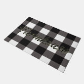 バッファロープレイドファームハウスドアマット ドアマット (アングル)