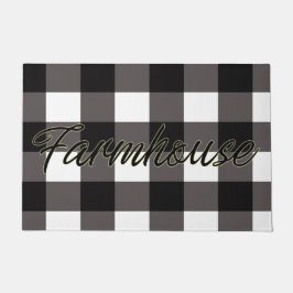 バッファロープレイドファームハウスドアマット ドアマット