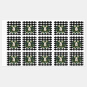 バッファロープレイドフェスティバルトナリークリスマスホリデイ ラベル (シート)