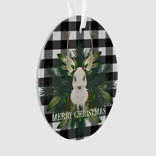 バッファロープレイドフェスティバルトナリークリスマス オーナメント (正面)