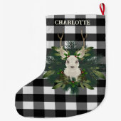 バッファロープレイドフェスティバルトナリークリスマス ラージクリスマスストッキング (裏面)