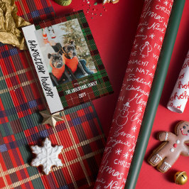 バッファロープレイドフラットホリデーカード シーズンカード