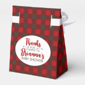 バッファロープレイドフランネルと茶色の好意ボックス フェイバーボックス (裏面サイド)