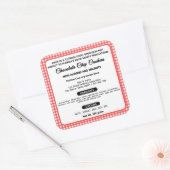 バッファロープレイドフロリダコテージ食品ラベル スクエアシール (封筒)