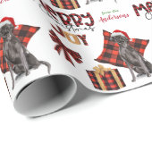 バッファロープレイドブラックラブラドールレトリエバードッグホリデイ ラッピングペーパー (ロールコーナー)