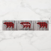 バッファロープレイドベアーワイルドワンボーイ1st誕生日パーティー ペットボトルラベル (シングルラベル)