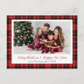 バッファロープレイドホリデーあいさつ写真はがき シーズンポストカード (正面)