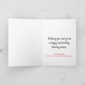 バッファロープレイドホワイトクリスマスツリーオーナメント シーズンカード (内部)