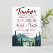 バッファロープレイドマウンテン結婚式招待状 招待状 (スタンド正面)